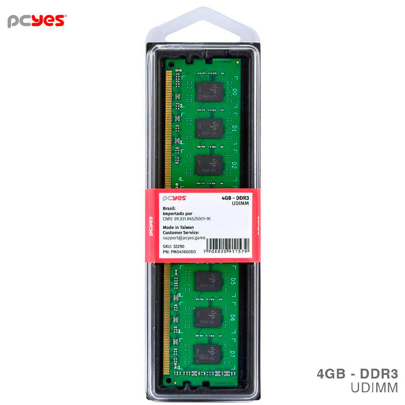 Memoria para Desktop DDR3 4gb 1600Mhz PCYes - PM041600D3 Truedata